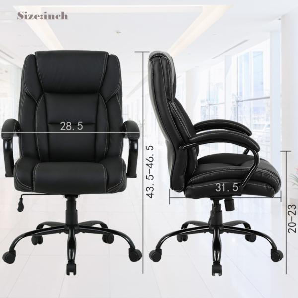 High-Back Ergonomic PU Desk Task Executive Chair Big and Tall Office Chair
