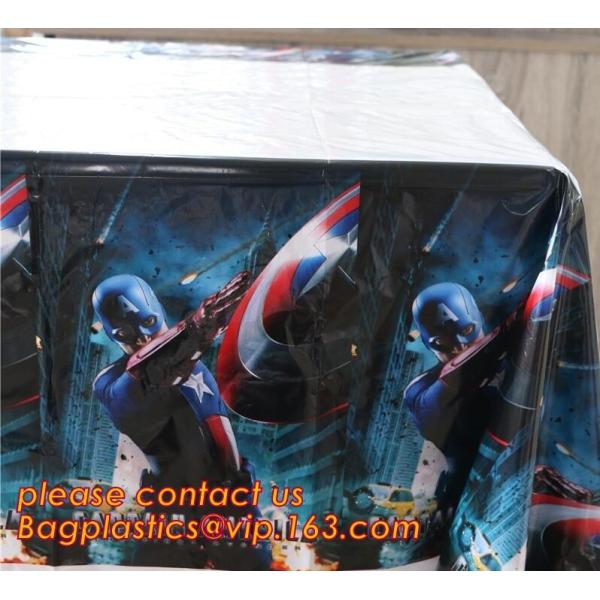 Поставки tablecover партии детей мультфильма скатерти дня рождения с днем рождения пластиковые, рождение ZLDECOR прекрасное 108cm устранимое