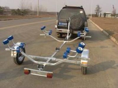 Easy Take Two Axle Boat Trailer , 4.5m Foldable Boat Trailer For Inflatable Boats