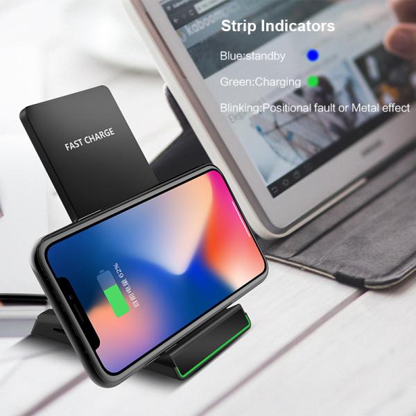 10w Output Standing Wireless Charger 8mm Charging Distance Patent Design