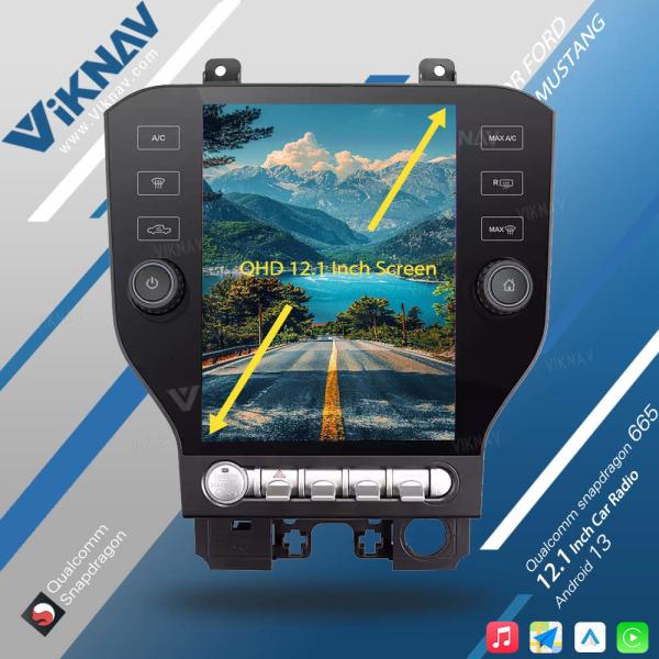 Viknav タッチスクリーン カーラジオ フォード・ムスタング 2014-2021 ビデオプレーヤー ヘッドユニット Auro ステレオ アンドロイド GPS ナビゲーション カープレイ