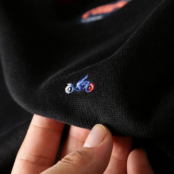 O-Neck Embroidered Men's Round Collar Sweater Terry Pullover Unlined and Workmanship