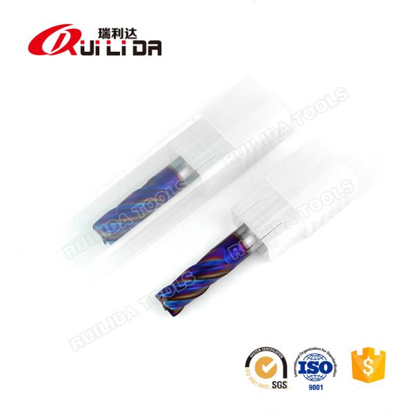 10mm 3/8 Carbide Corner Radius End Mills For Cutting Hardened Steel 4 Flute HRC65 .125 Radius