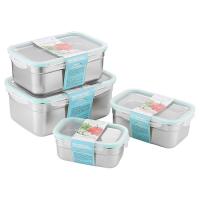 Contenants de stockage de nourriture en métal étanches à la fuite de 500 ml