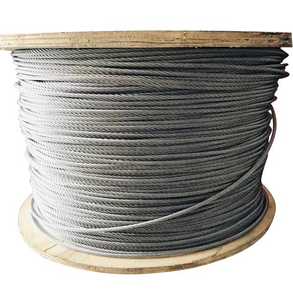 Câble métallique en acier inoxydable 304 7X7 1/8'' pour traction