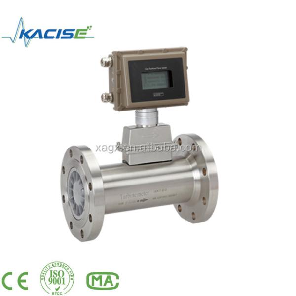 SS304 Housing Material Gas Turbine Flow Meter with ExdIIBT6 Explosive-proof and ±0.75% Accuracy Digital Turbine Flowmeter