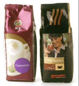 Дно квадрата печатания связи олова бумажных мешков Kraft белизны/чая Брайна полное