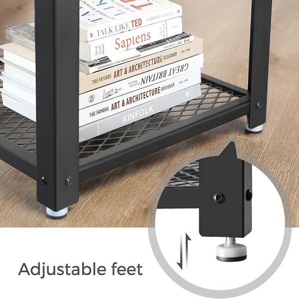 Oem Small Brown Industrial Style Nightstand Wood And Metal