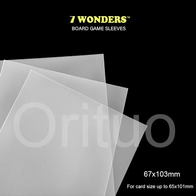 Matte 67x103mm 7 Wonders Clear Card Sleeves Easy Shuffling Non Glare