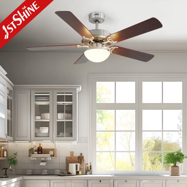MDF Blades Decorative Ceiling Light Fan Low Noise DC/AC Motor para sala de estar