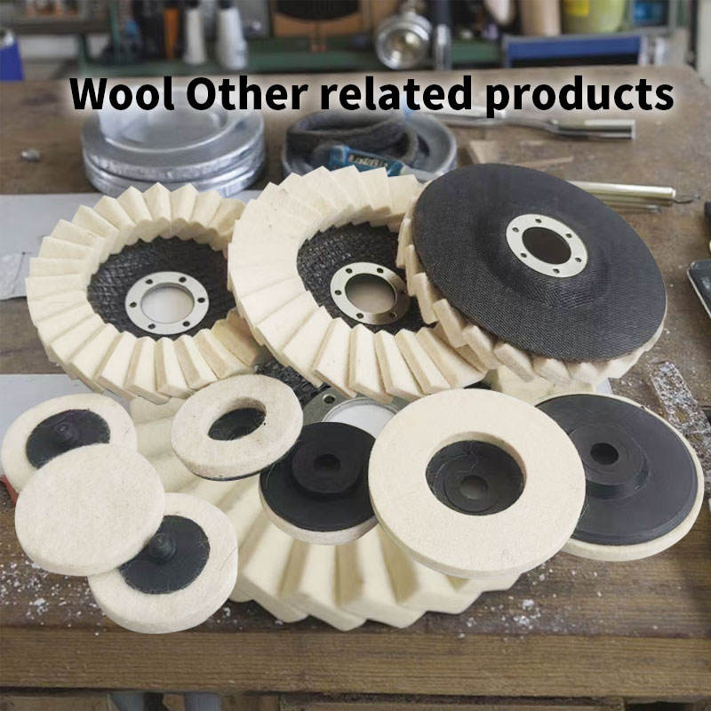 Metal Buffing Sander Wool Felt 80-240 Grit Flap Disc Wheel Marble Fiberglass Backing