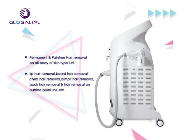 Professional 3 Wavelength Diode Laser Hair Removal Machine 0.5 - 10Hz Frequency