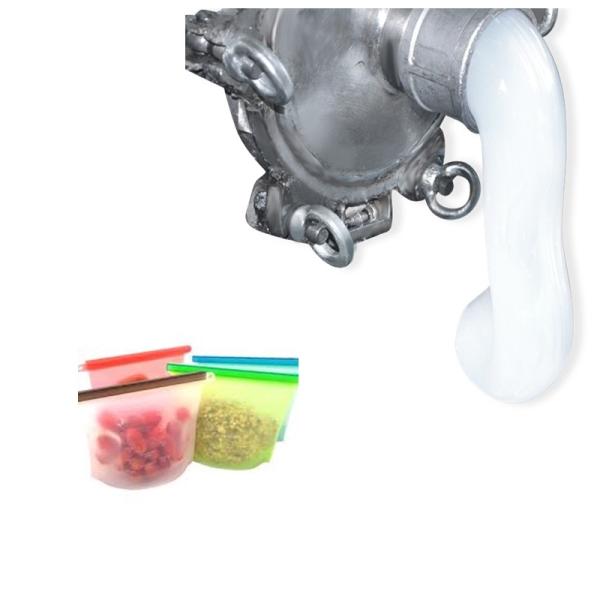 Reusável ajustado do saco líquido portátil do armazenamento da borracha de silicone do produto comestível