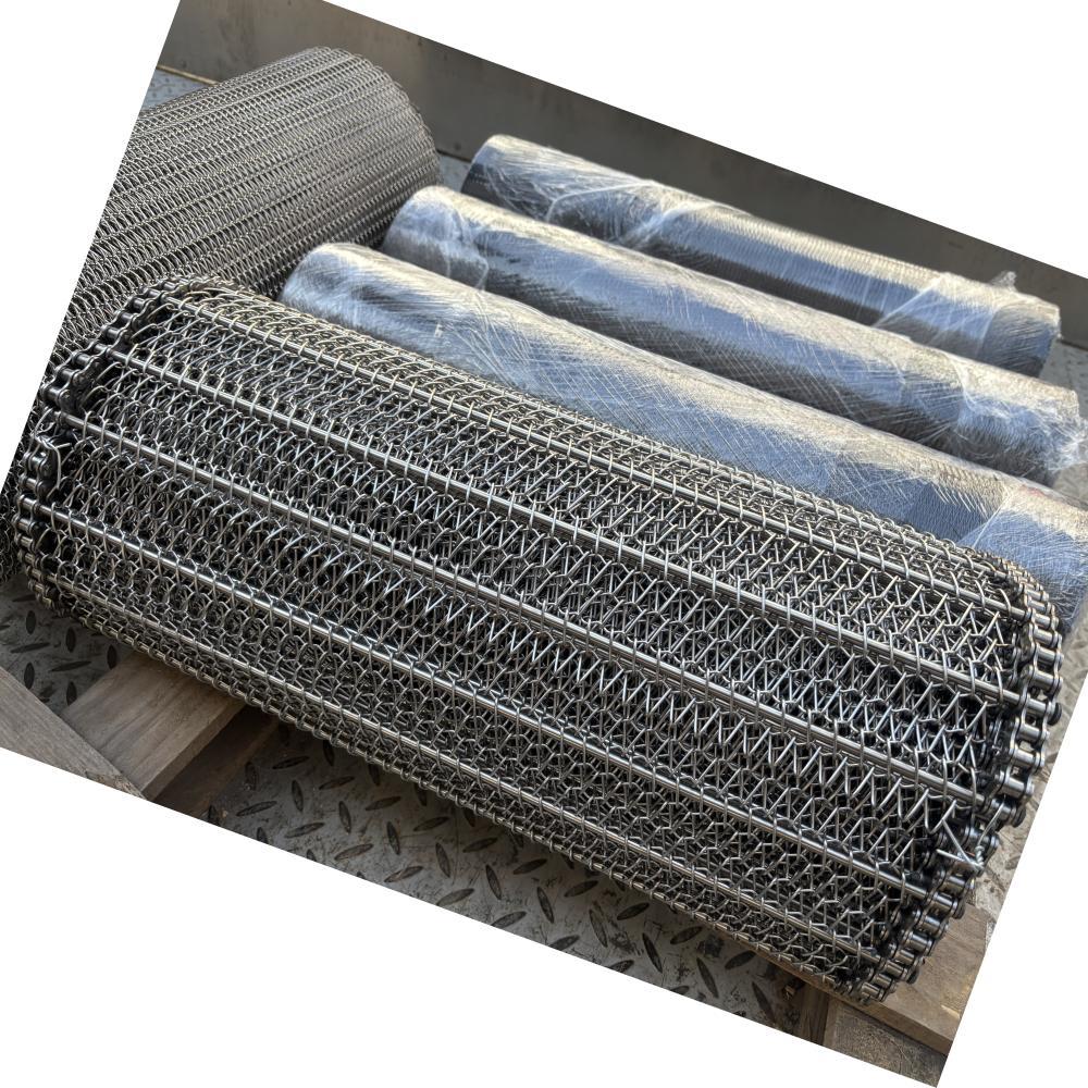 316 Stainless Steel Spiral Weave Wire Mesh Conveyor Belt for Meat Processing Line