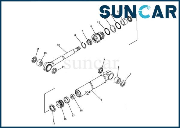 707-00-50691 Hydraulic Piping Cylinder Repair Seal Kit Swing Sealing Kit Fits PC05-6 Komatsu