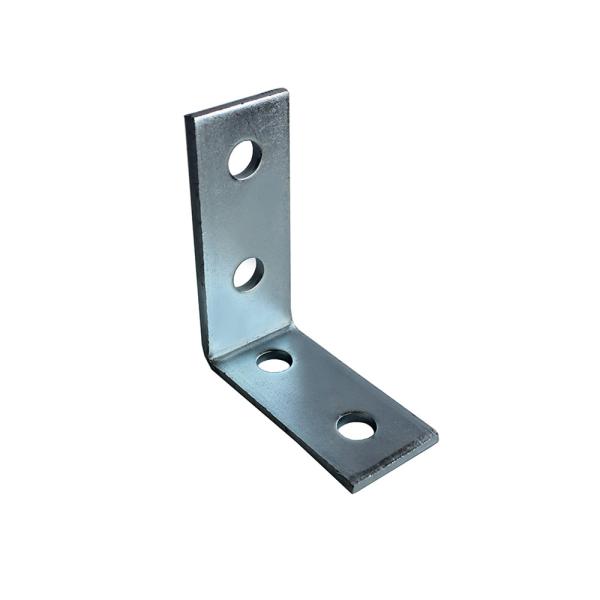 4 Hole 90 Degree Angle Strut Bracket  L Shaped Wall Mount Galvanized 6mm