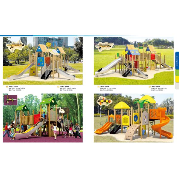 Customized Colorful Wooden Outdoor Climbing Structure 880*350*400CM
