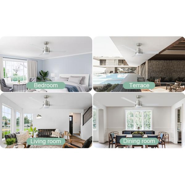 Modern Design Ventilador de teto de alto fluxo de ar com lâminas de 10 e MDF em cores OEM