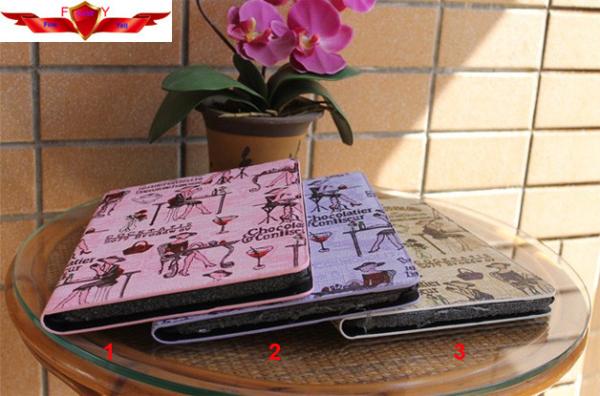 New Fahion Modern Lady Ipad 2/3/4 PU Cover Cases Smart Sleep Durable High Quality