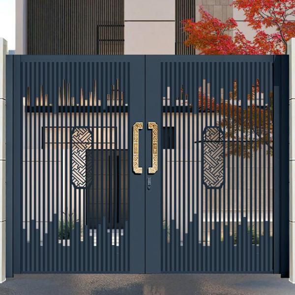 Security Design Villa Front Aluminum Gate Anti Theft Door Art Courtyard Aluminium Pedestrian Gate