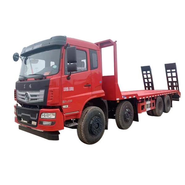 Chassis d'ingénierie Dongfeng 8x4 Poids de charge lourde Chariot à remorque à lit Chariot à pont plat