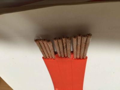 Flat Flexible Traveling Cable for Crane or Conveyor 12 core Orange Jacket with shield