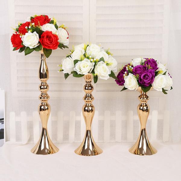Table wedding centerpieces decorative flower vase pillar shape flower vase for wedding decor