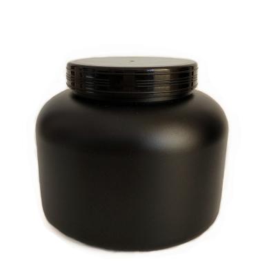 1250ml Round Fat Plastic Large Wide Mouth Canister Black Storage Jars For Pet Food