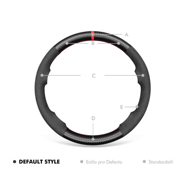 MEWANT Custom Hand Stitching Black Carbon Fiber Steering Wheel Cover for Ford Mustang 1994-2004