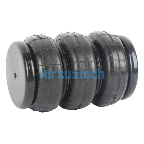 3B2300 AIRSUSTECH Triple Convoluted Air Spring 1/2-14NPT Port Size for Truck Air Bag
