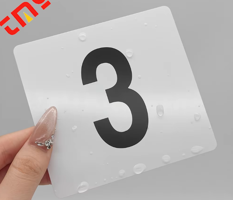 Table Number Double Side Printing Restaurant Acrylic Plate Wedding White Reversed Table Sign