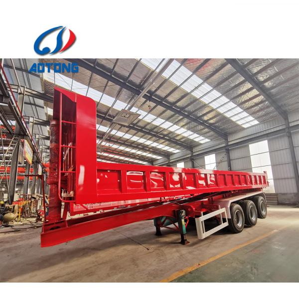 30-60ton Hydraulic Cylinder Self Rear Dump Tipping Truck Semi Trailer for Materials
