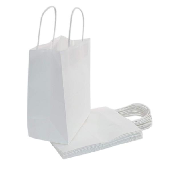 150g Eco Friendly Kraft Paper Bag For Shopping Embossing Debossing, bag with handle