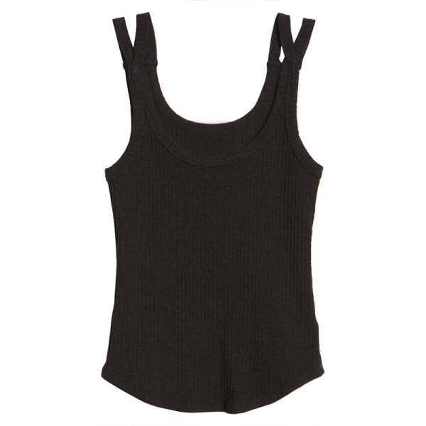 Customized High Quality Cotton Black Gym Sleeveless Women Tank Top Sportswear