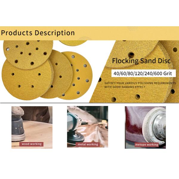 Hook and Loop Backing Material 6 Inch 150mm 180mm 8 Hole Sanding Disc for Bench Grinder