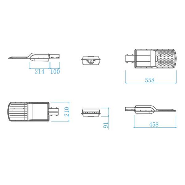 new all in two outdoor solar street lights