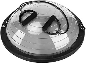 Half Balance Ball Trainer Half Yoga Exercise Ball with Resistance Bands and Foot Pump Balance Trainer