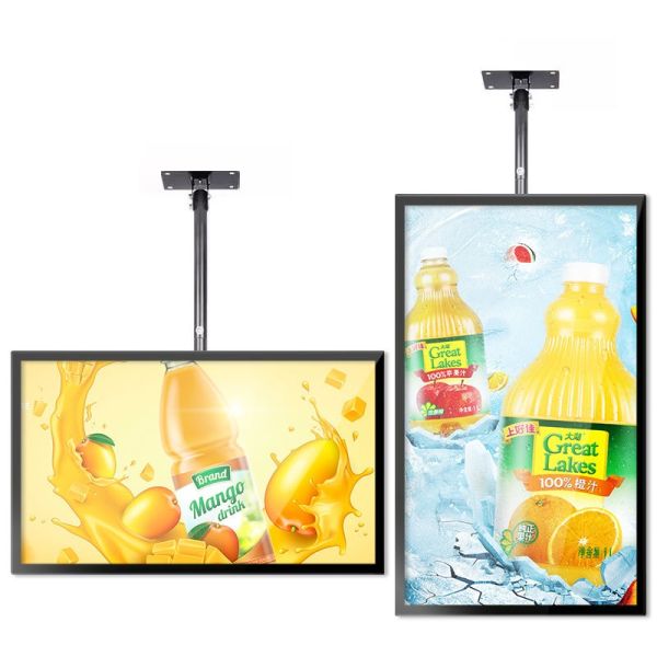CH 32 49 55 Inch Hanging Indoor LCD Menu Board Advertising Machine Wall-Mounted Digital Poster for Window/Ceiling Display