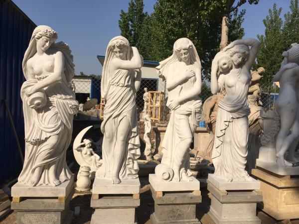 Indoor grace lady marble sculptures park marble stone statues ,China stone carving Sculpture supplier