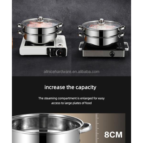Hot Selling Cookware Cooking Food Steamer Stainless Steel Steamer Pot Kitchen Soup Pot With Steamer