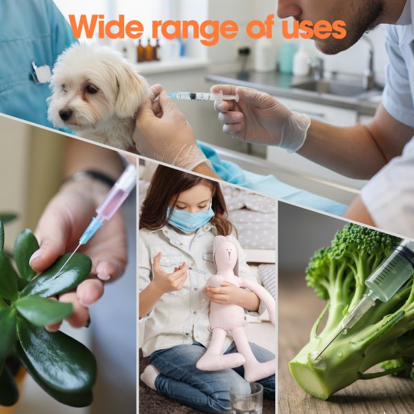 Disposable Safety Hypodermic Animal Insulin Syringe 100 Iu Sterile 1ml / 0.5ml with Fixed Needle29/30G