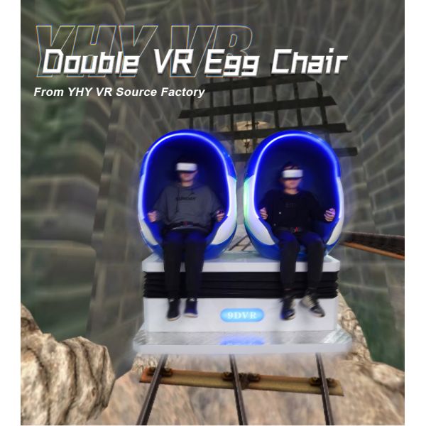 Easy Operation 2 Seat 9d Vr Cinema Egg Shape 9d Cinema Virtual Reality Chair For Theme Park/amusement Park