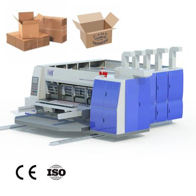 a máquina de impressão corrugada, cartão ondulado 4 cores printer&slotter&rotary morre cortador