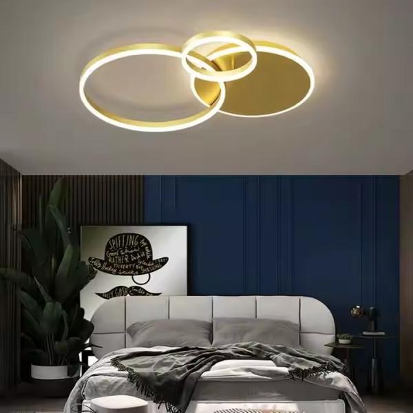 Round Square LED Ceiling Light Remote Control Chandelier Ceiling Light 3500K