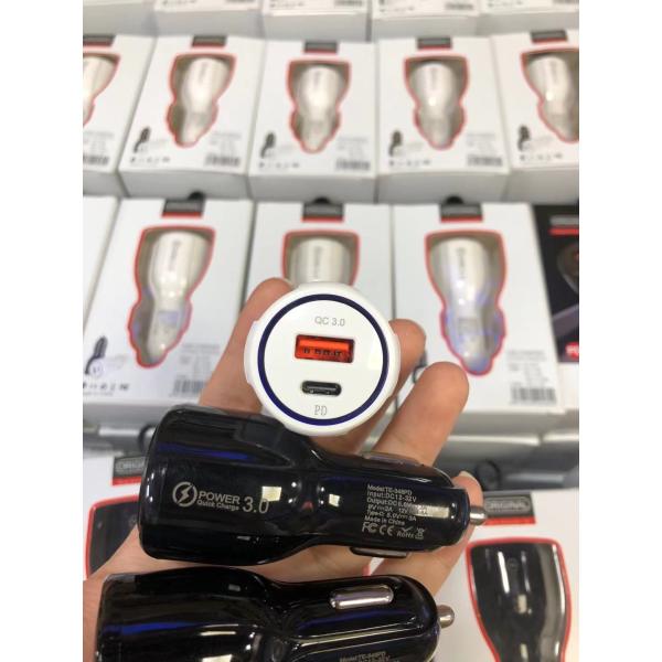 Tipo isqueiro portátil do cigarro do diodo emissor de luz do paládio do carregador 20W QC3.0 do carro do telefone de C