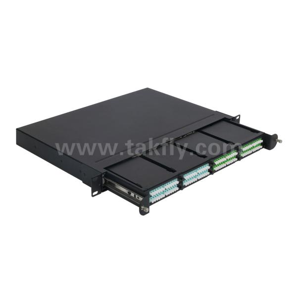 Fibra Óptica MPO Cassete MTP Patch Panel Alumínio Ligação Gerenciamento de Tipo Deslizante Para Data Center FTTX