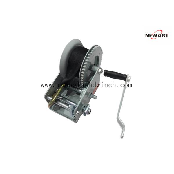 Solid Manual Hand Winch Hand Crank Strap 3500 Lb Heavy Duty ATV Jet Ski Trailer Boat Camping