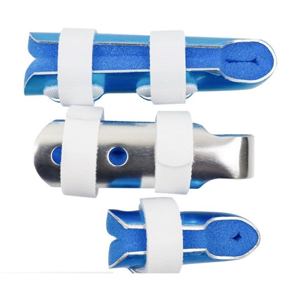 Aluminum Finger Splint Adjustable Support for Fractures Sprains Mallet Finger