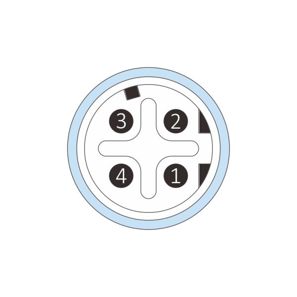Cat 5e Male M12 4 Pin Cable Angled PVC D Coded Ethernet Cable