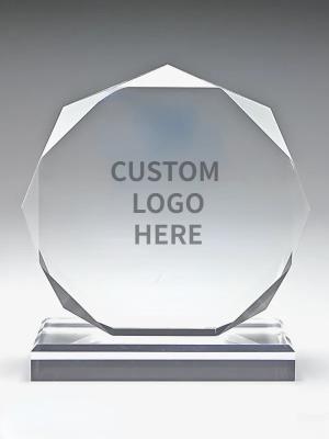 7'' Diâmetro Personalizado Acrílico Prêmio Forma de diamante Para o reconhecimento de realização